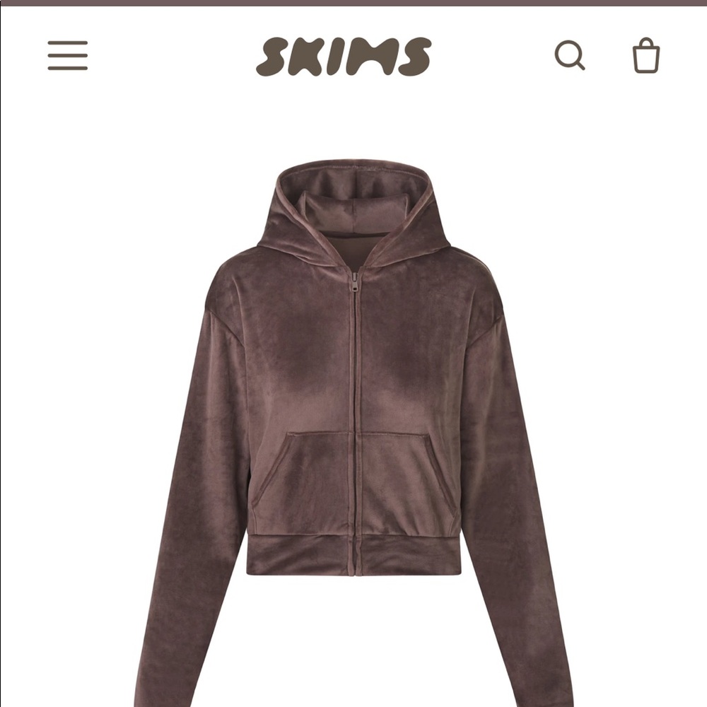 SKIMS Velour Hoodie and Jogger XL Amethyst